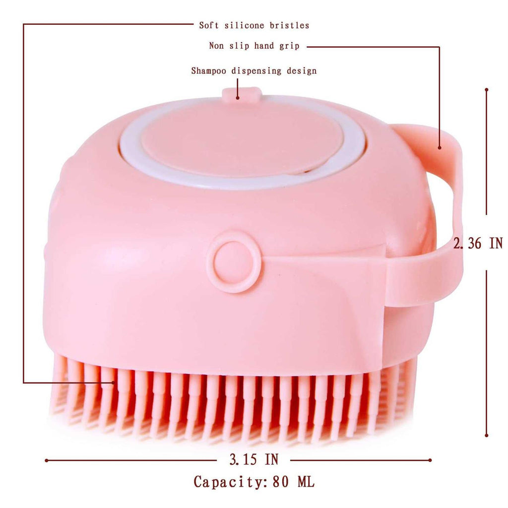 Dog Bath Brush with Shampoo Dispenser U634