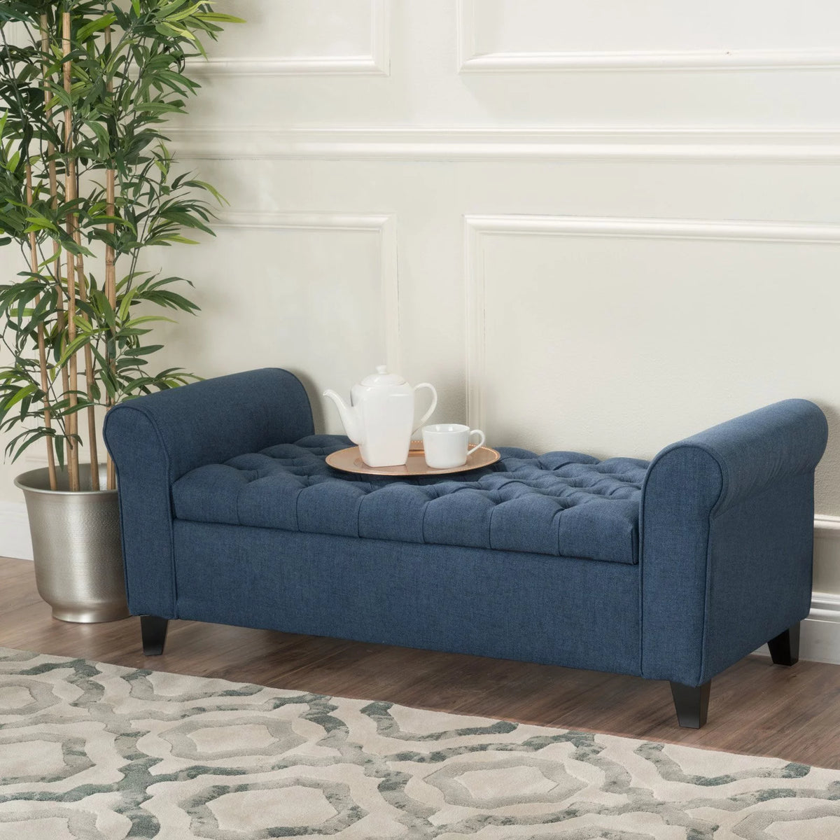 Fabric Indoor Storage Bench N9929