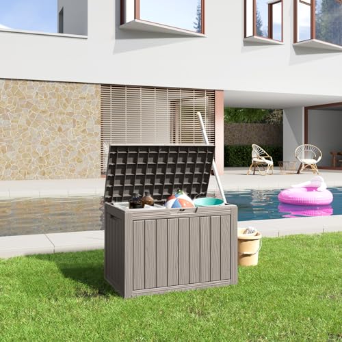 100 Gallon Black Resin Deck Box Y500