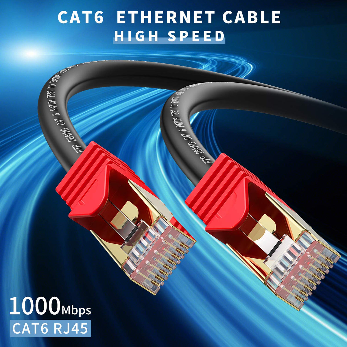 Outdoor Cat6 Ethernet Cable 50ft FTP Waterproof Direct Burial I4762