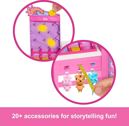 Doll & Cotton Candy Game Booth Playset with 20 Accessories R989