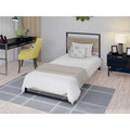 Metal and Wood Twin Bed Frame V813895