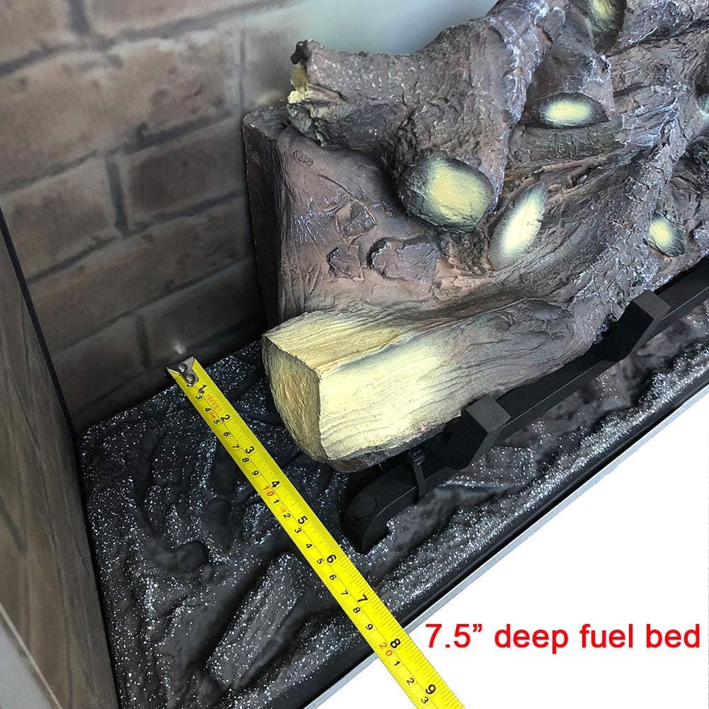 Black Electric Fireplace Insert with Remote Control, 750/1500W I99319