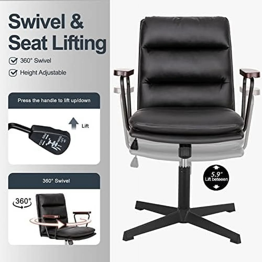 PU Leather Criss Cross Office Desk Chair X69600