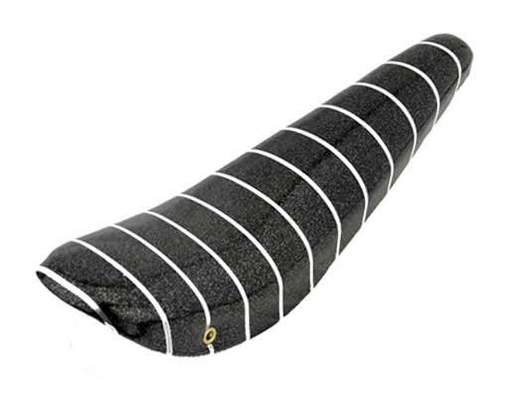 Black Vinyl Banana Seat with Silver Stripes R783306