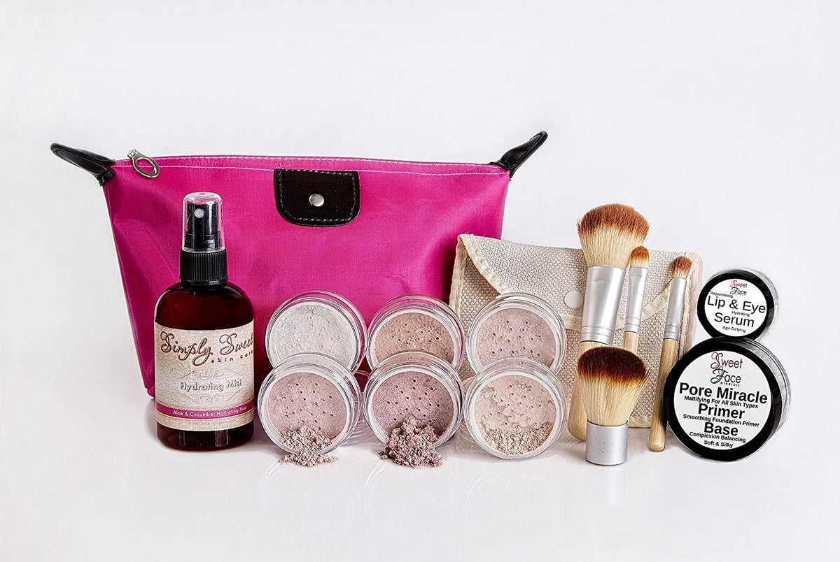 Full Size Mineral Makeup Set Matte Foundation Sheer Powder Cover P363590