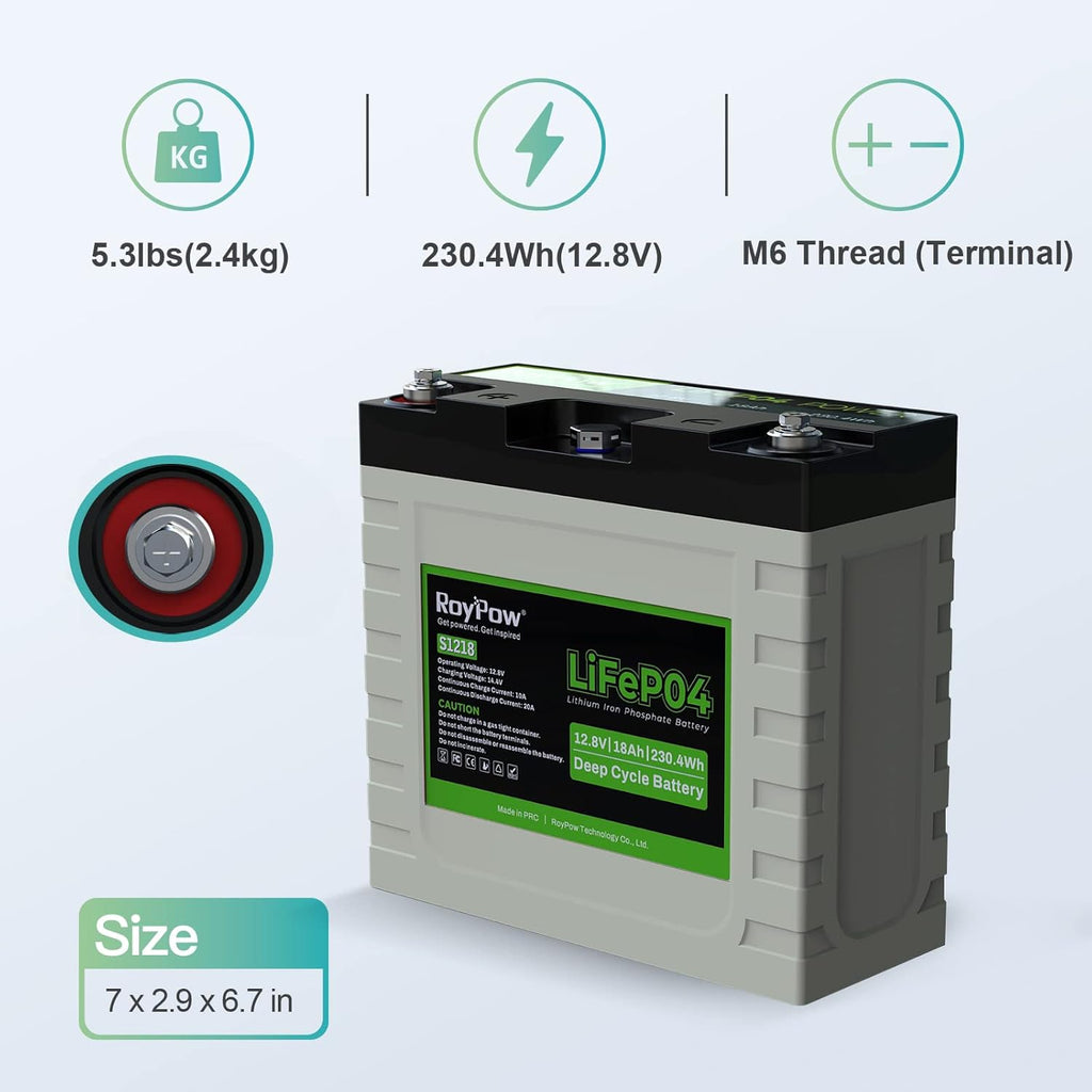 12V 30Ah LiFePO4 Deep Cycle Battery P7712