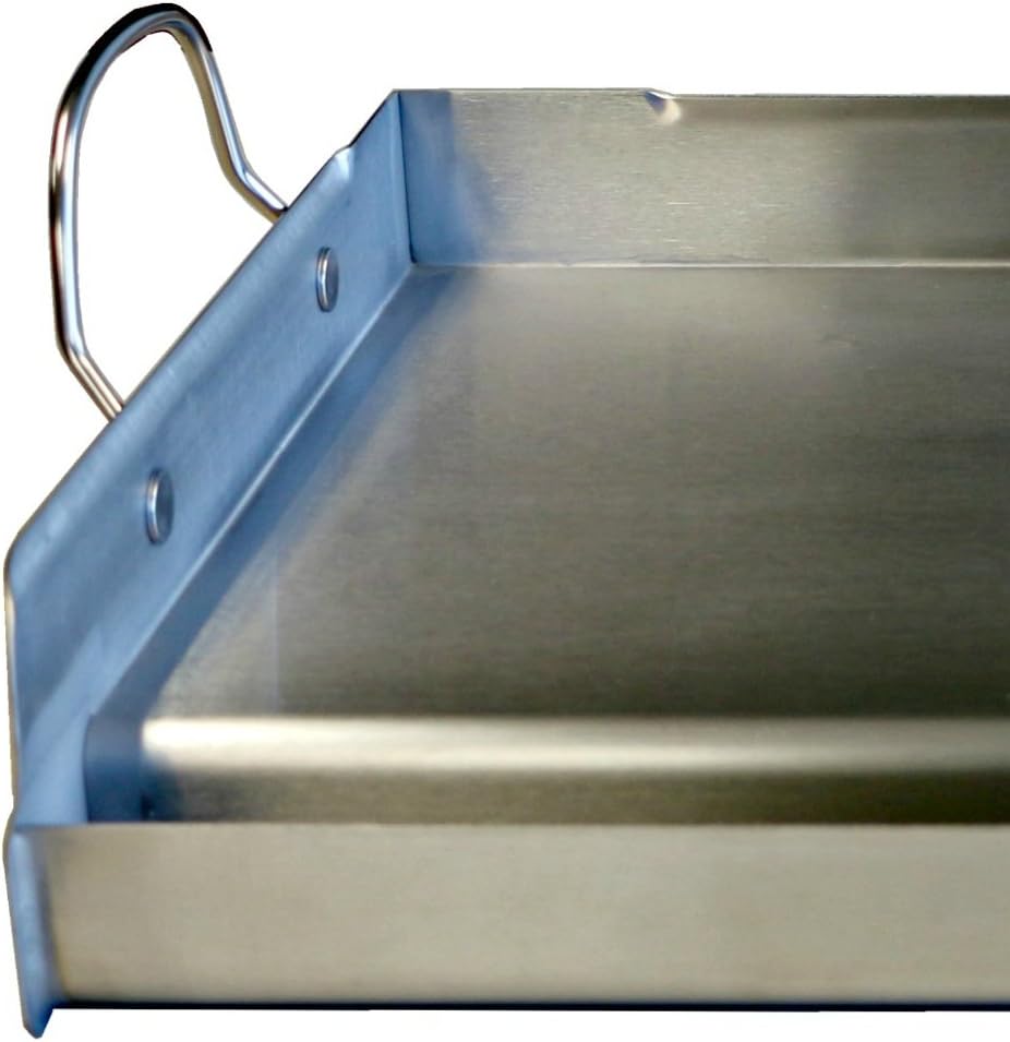 100% Stainless Steel Griddle with Removable Handles (25x16x6.5) K561366