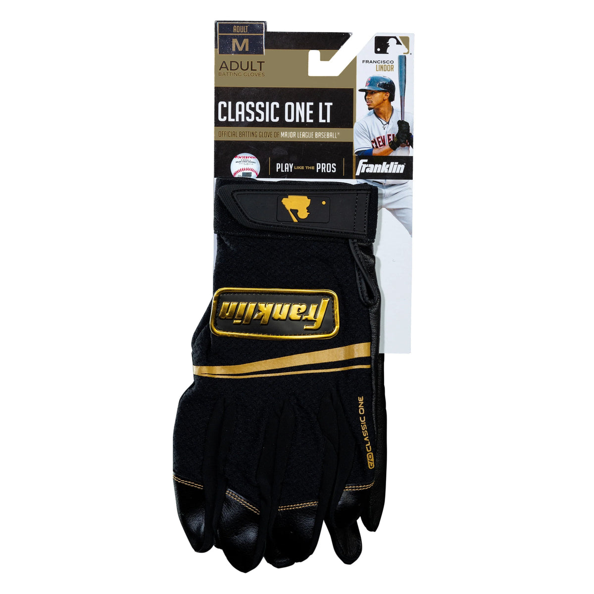 Black/Gold Baseball Batting Gloves X875