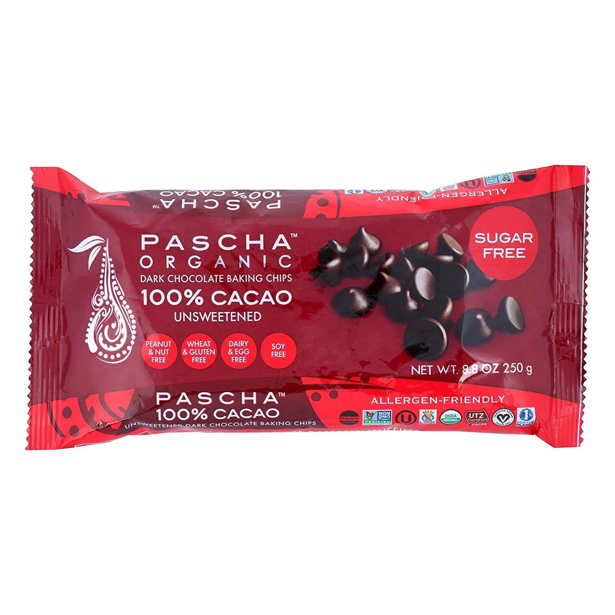 8.8 oz Pack of 2 Organic Unsweetened Dark Chocolate Baking Chips M456809