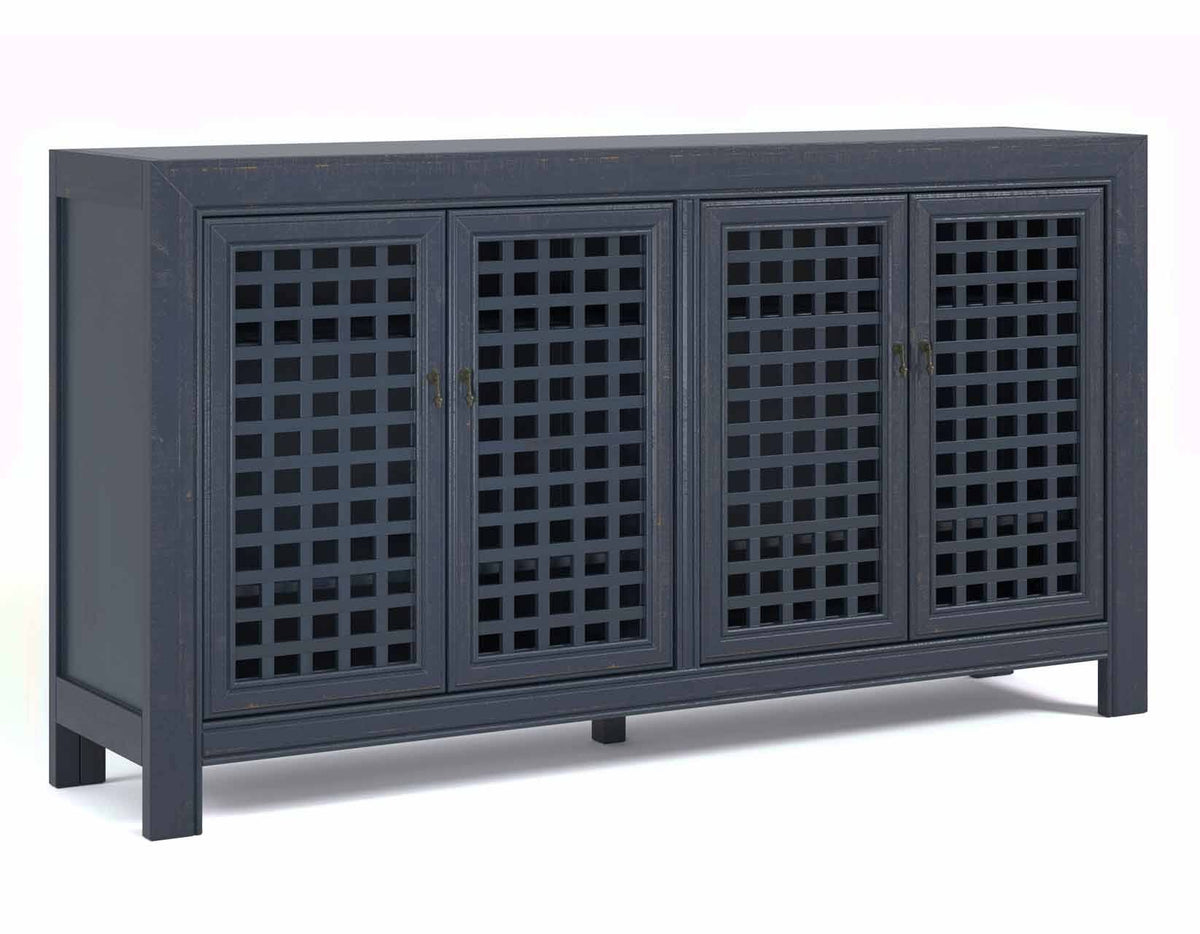 Navy 4-Door Accent Cabinet S3836