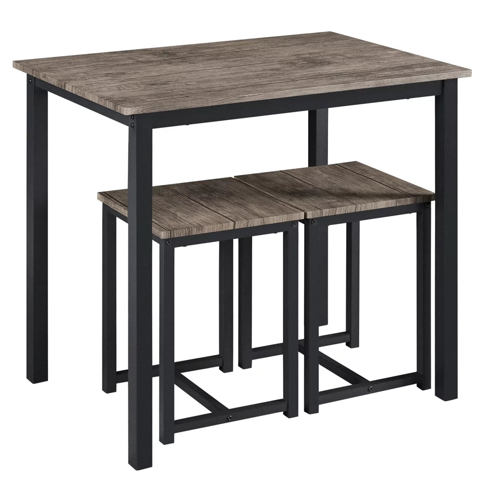 3-Piece Dining Table Set with 2 Stools P44370