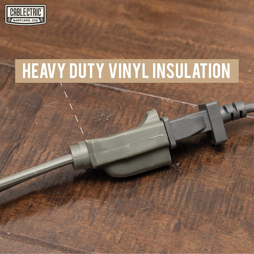 12 Foot Gray 14 Gauge 3 Prong Heavy Duty Appliance Extension Cord, Pack of 2 Z324