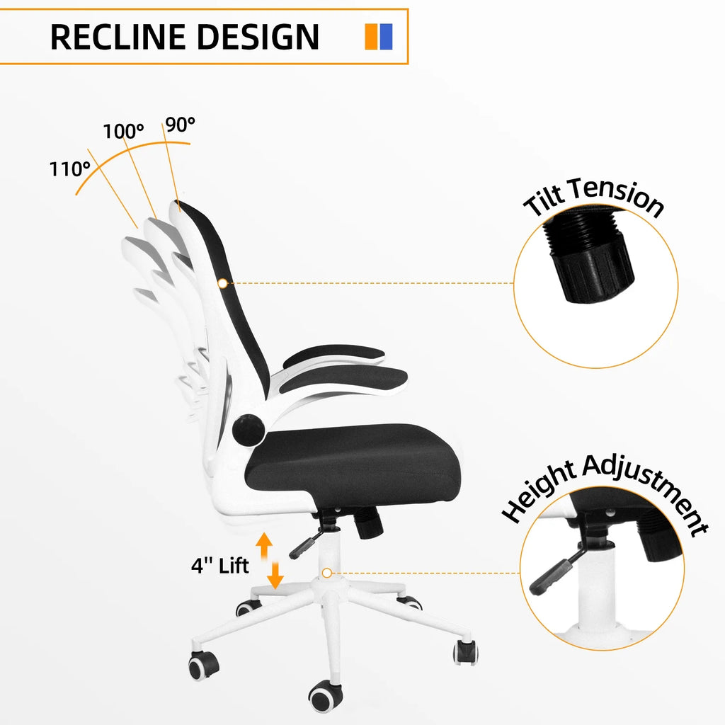 Black Ergonomic Mesh Office Chair with Wheels A215