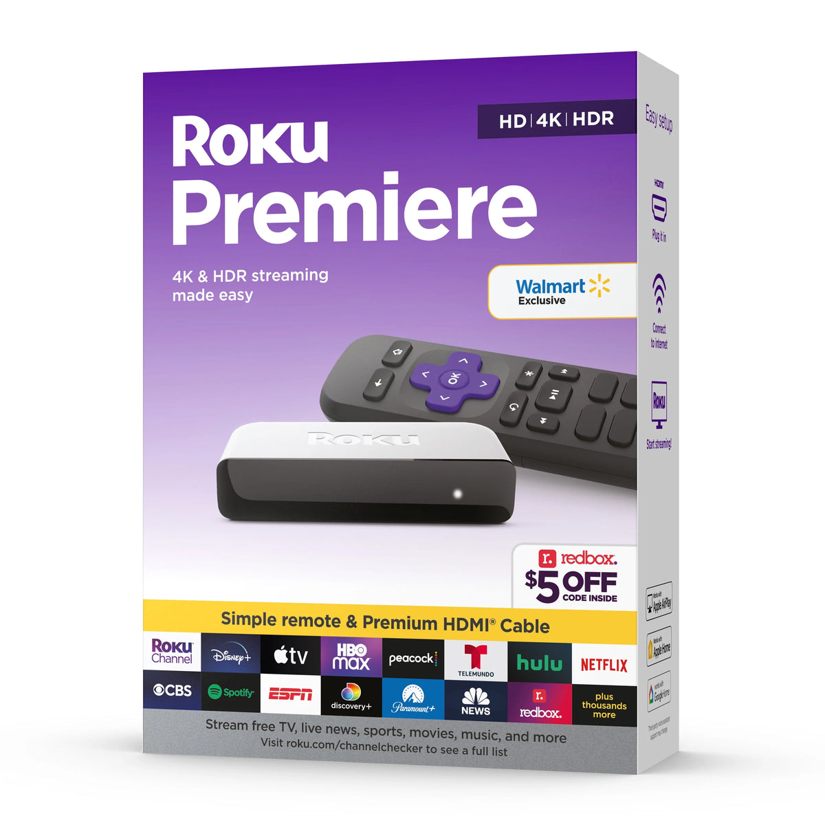4K HDR Streaming Media Player with HDMI Cable and Remote M929530