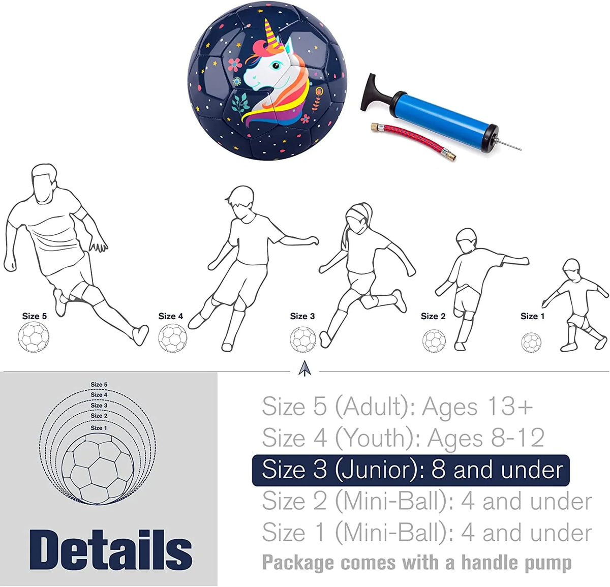 Size 3 Cartoon Soccer Ball with Pump S4978
