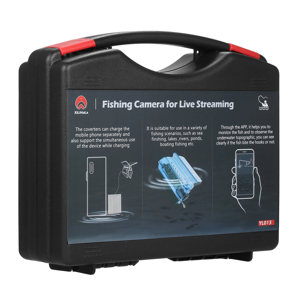 1080P Underwater Fishing Fish Finder with 50M Cable Carry Case D653889