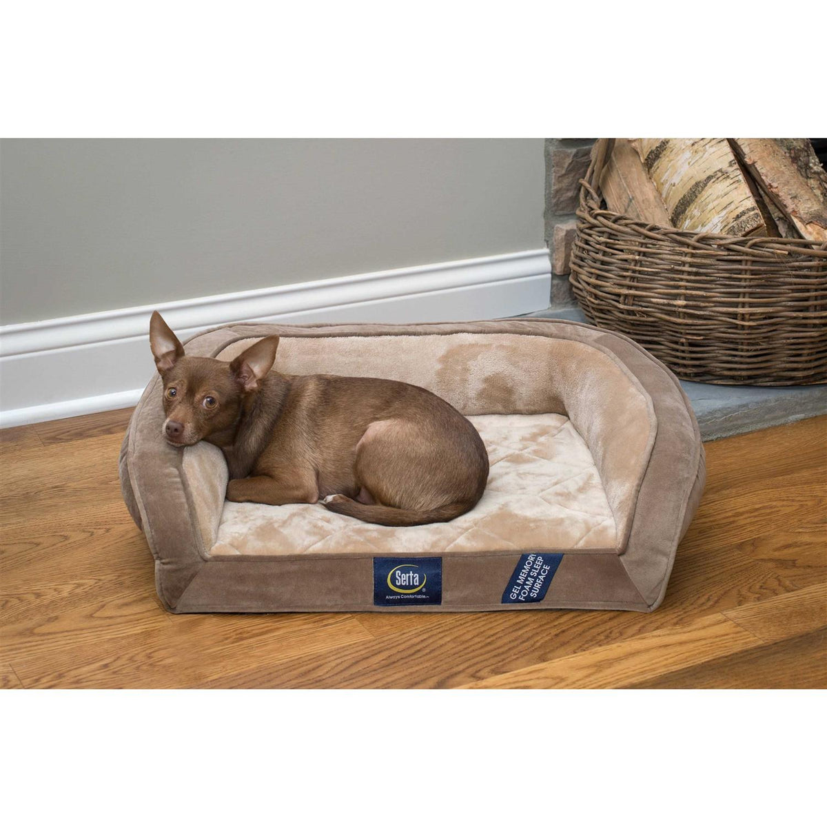 Gel Memory Foam Quilted Dog Bed T38692
