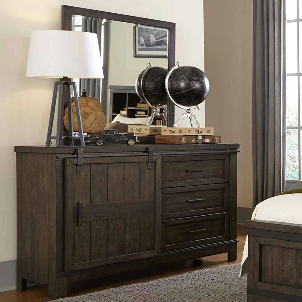 Dark Gray Twin Bookcase Bed E6688