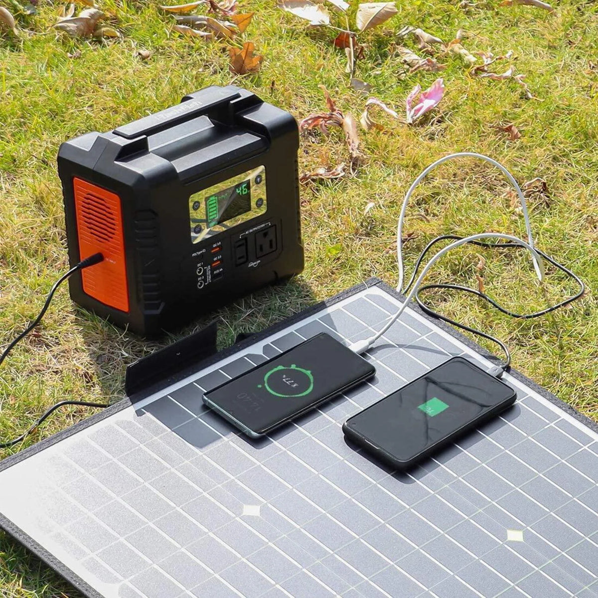 200W Portable Power Station with 50W Solar Panel X196
