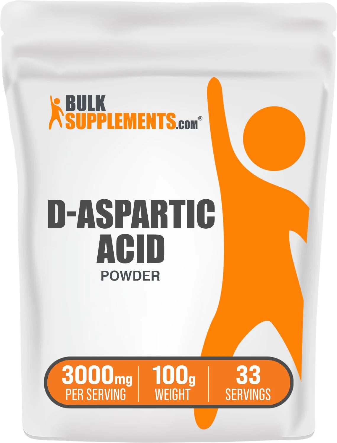D-Aspartic Acid Powder 3000mg Unflavored Gluten Free 100g D892139