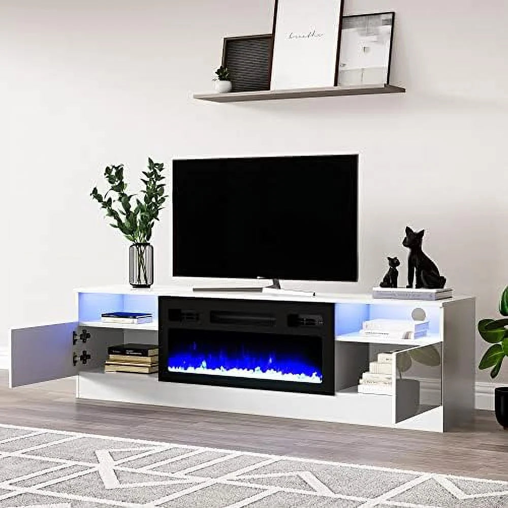 White Fireplace TV Stand for 75 inch TV F943317