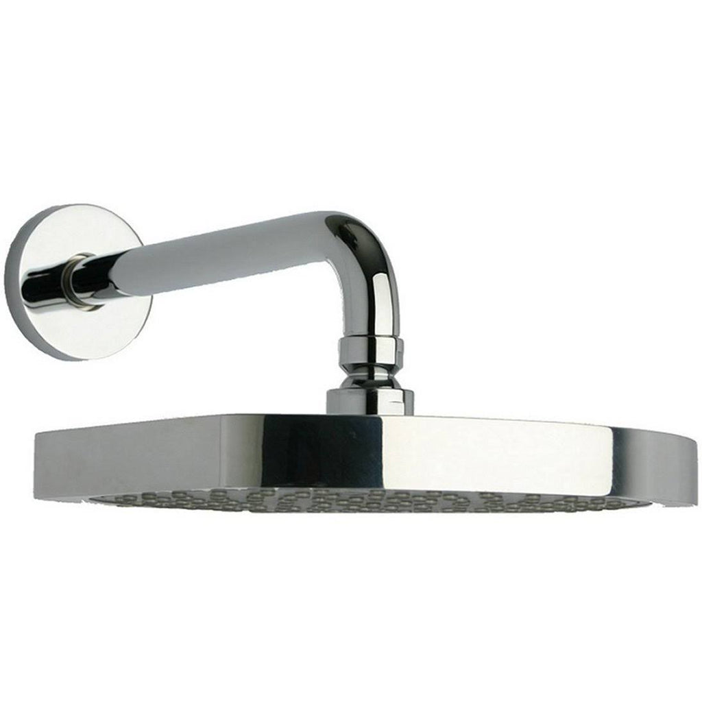 Chrome Rain Shower Head with Arm and Flange J752905