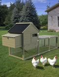 Wooden Chicken Coop with Run and Waterproof Roof Q485