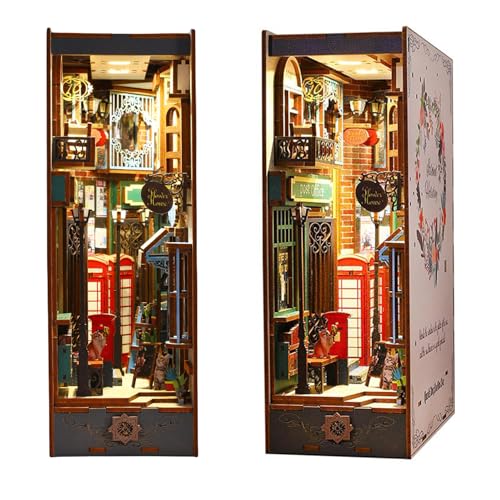 DIY Book Nook Miniature Kit, 3D Wooden Puzzle Booknook X9772
