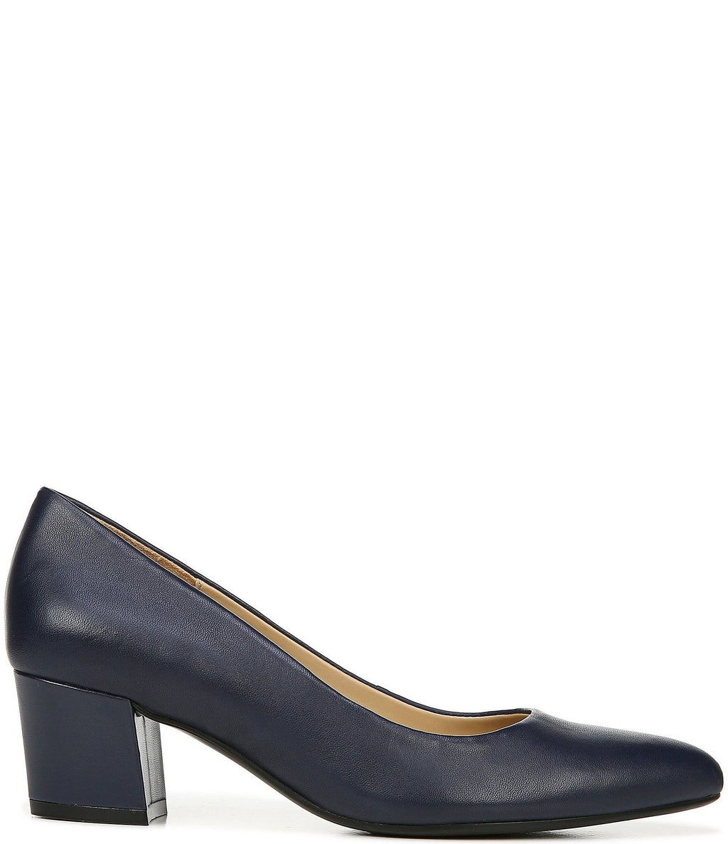 Black Leather Pumps I8755