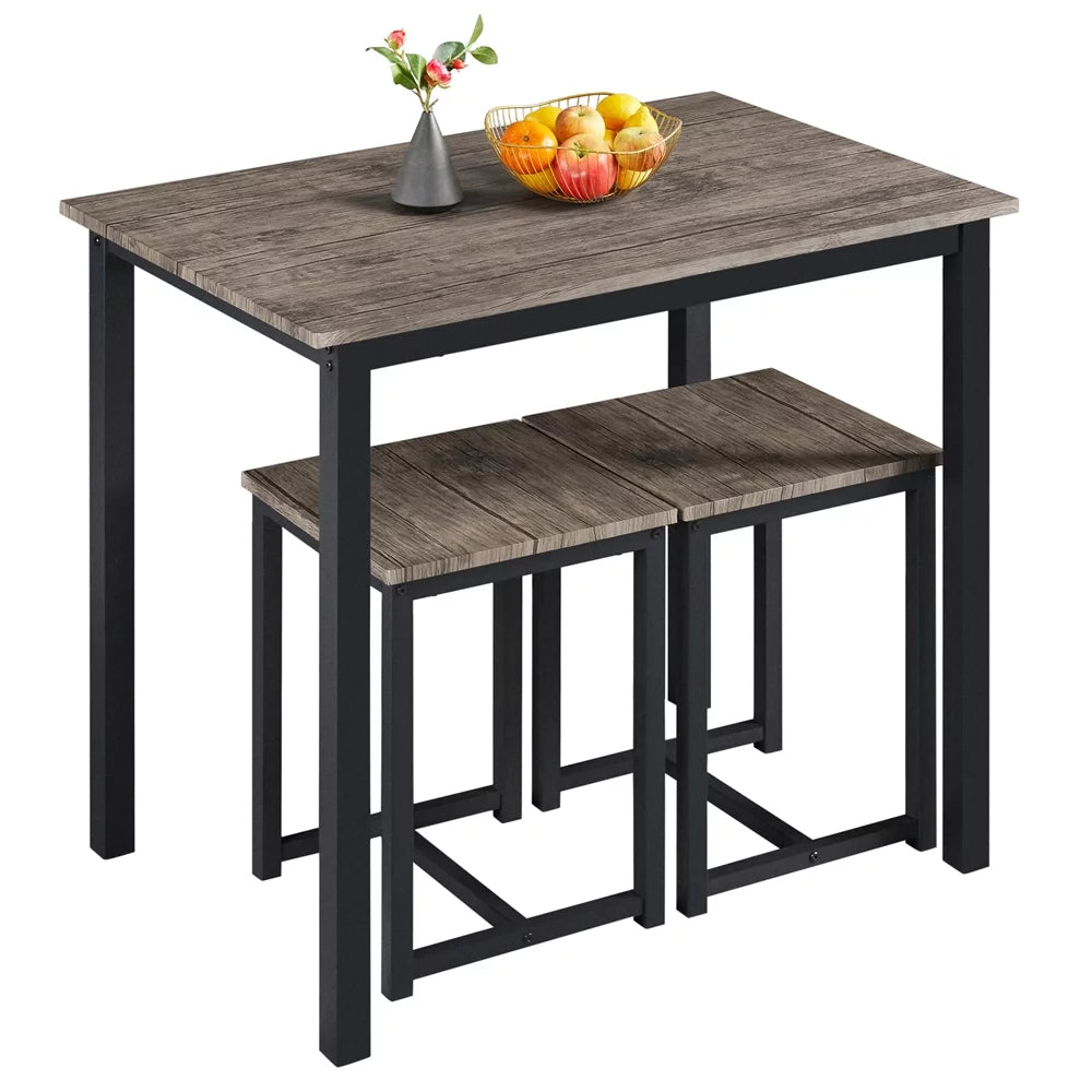 3-Piece Dining Table Set with 2 Stools P44370