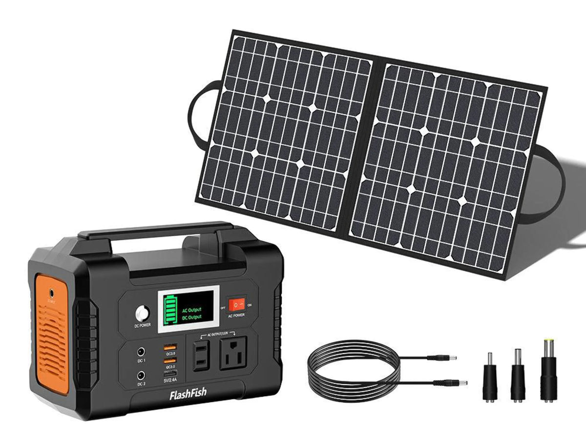 200W Portable Power Station with 50W Solar Panel X196