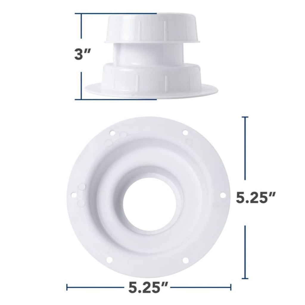 RV Plumbing Vent Caps 2 Pcs White Plastic Z414
