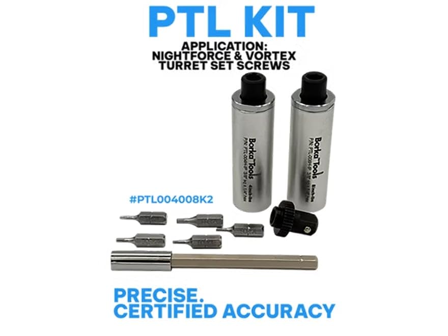 Dual Torque Limiter Kit 4 & 8 in-lb with Knurled Adapter, Bits & Case O8340