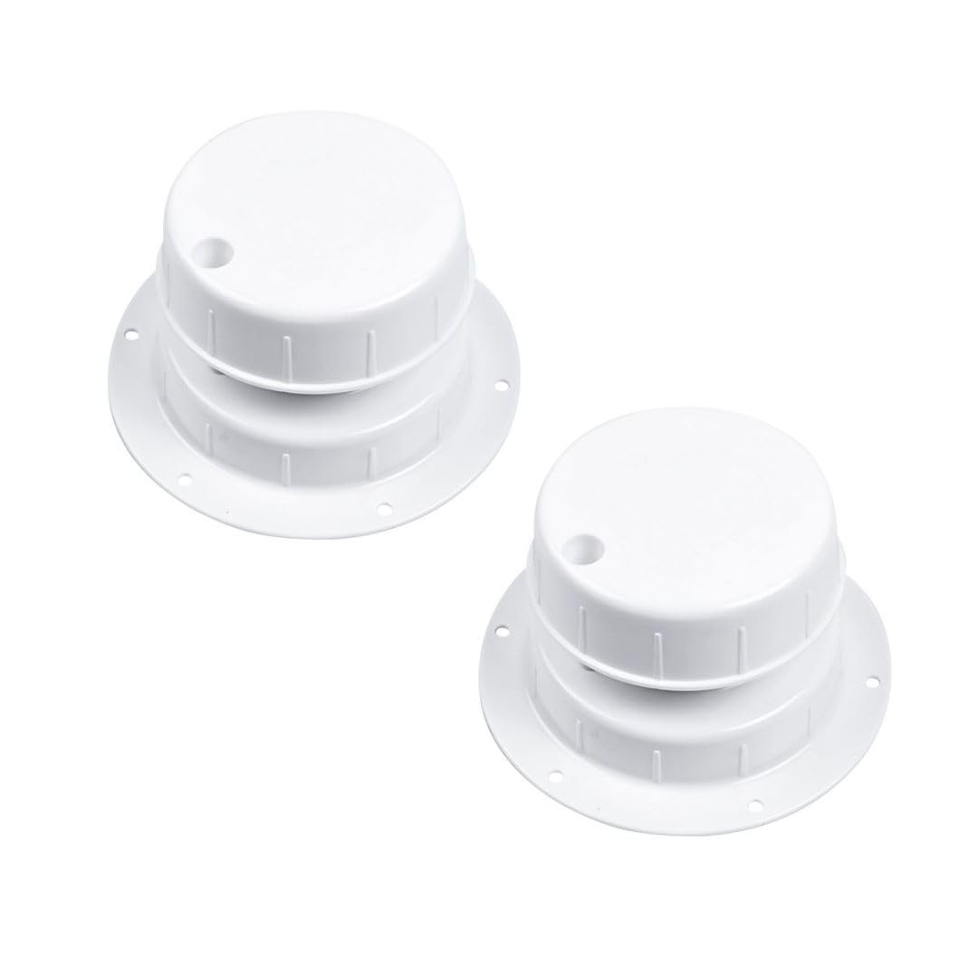 RV Plumbing Vent Caps 2 Pcs White Plastic Z414