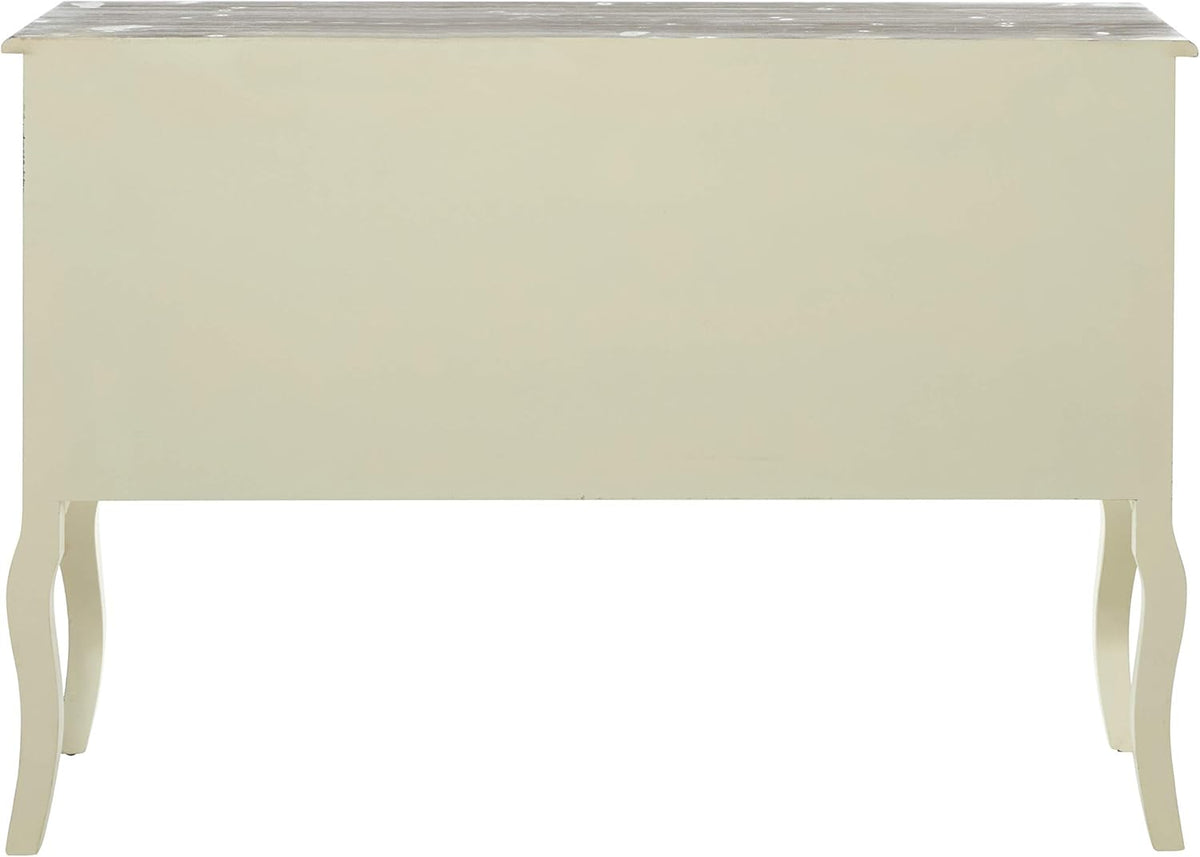 Beige & Brown Wood Cabinet with 3 Drawers & 2 Cabinets O63379