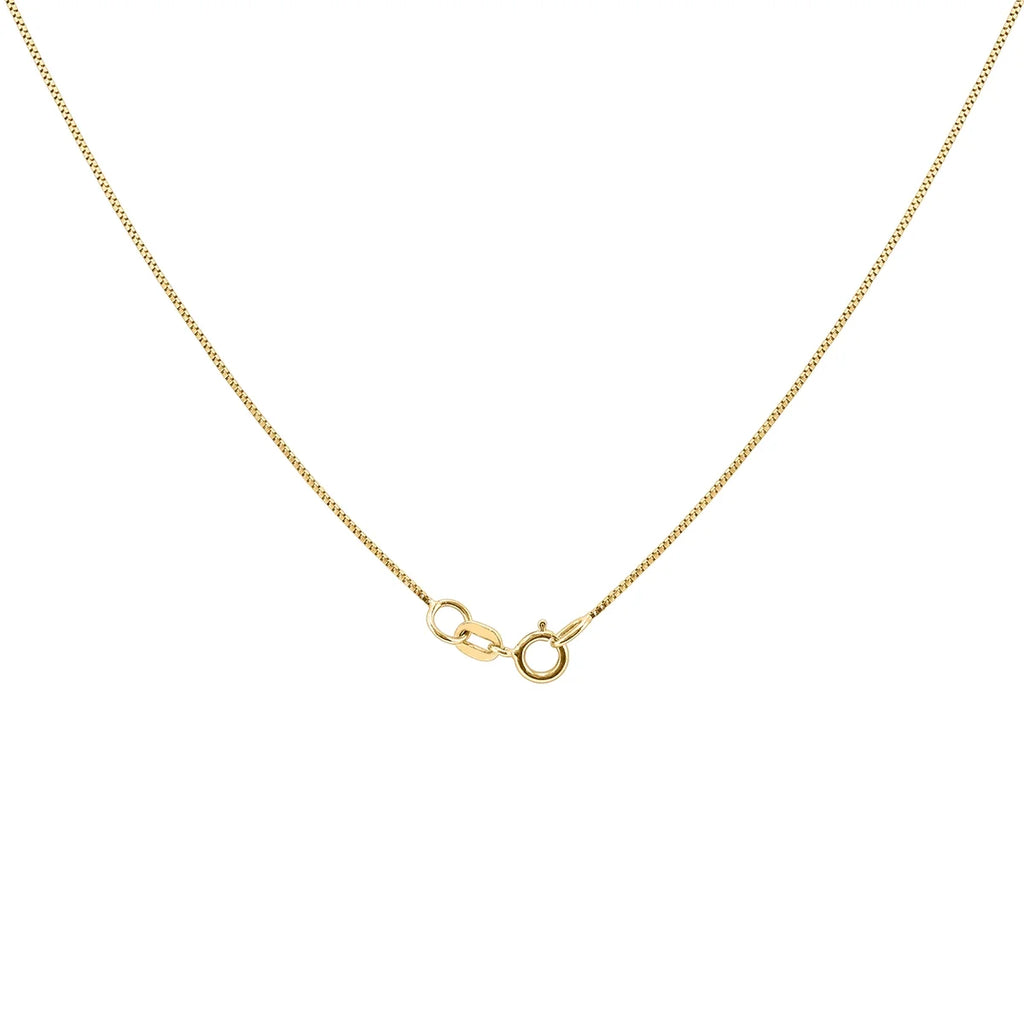 18" 14K Yellow Gold Box Chain with Spring Ring Clasp B591