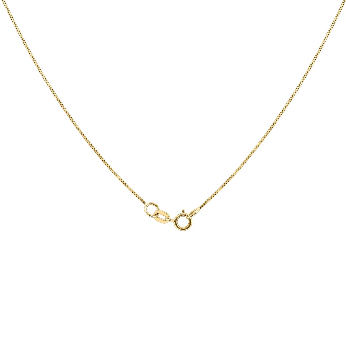 18" 14K Yellow Gold Box Chain with Spring Ring Clasp B591