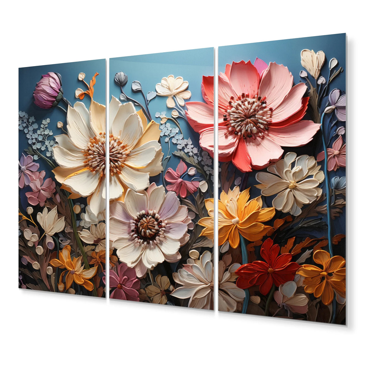 Floral Metal Wall Art Set D7239