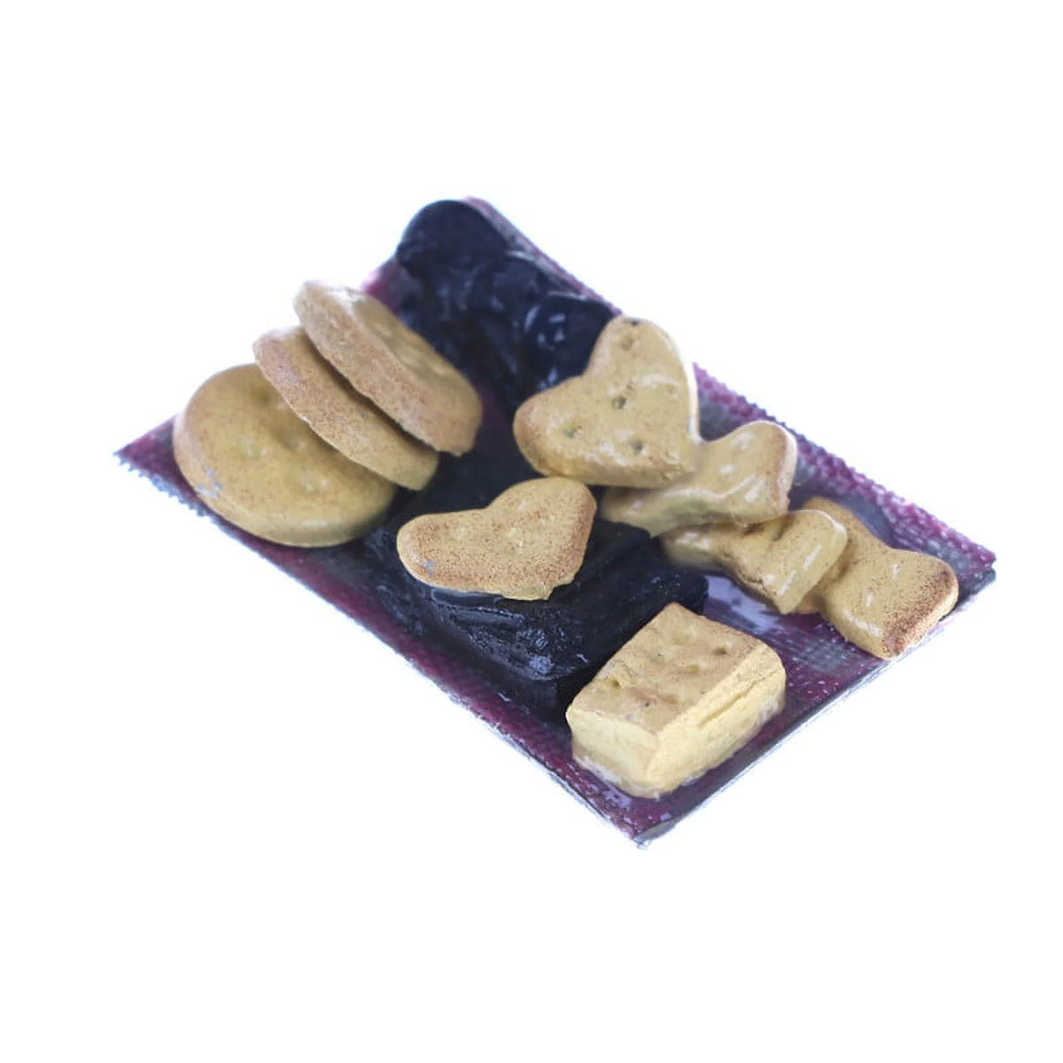 1:12 Dollhouse Miniatures Plastic Plate of Cookies Biscuit Kitchen Food Decor I640286