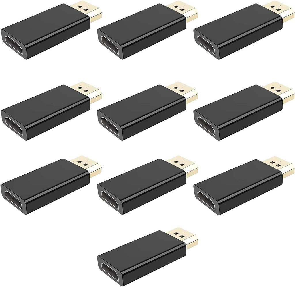 Displayport to HDMI Adapter 10 Pack, Gold Plated Dp to HDMI Converter Male to Female 1.3V Pack of 2 H367063