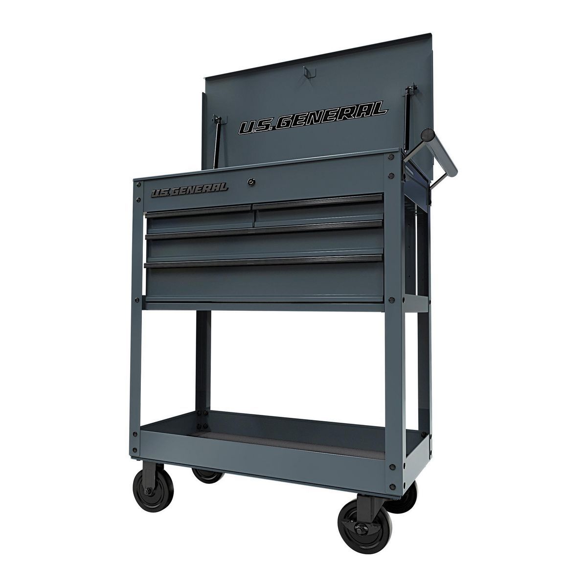 30 in. 4-Drawer Tech Cart, Red W3735