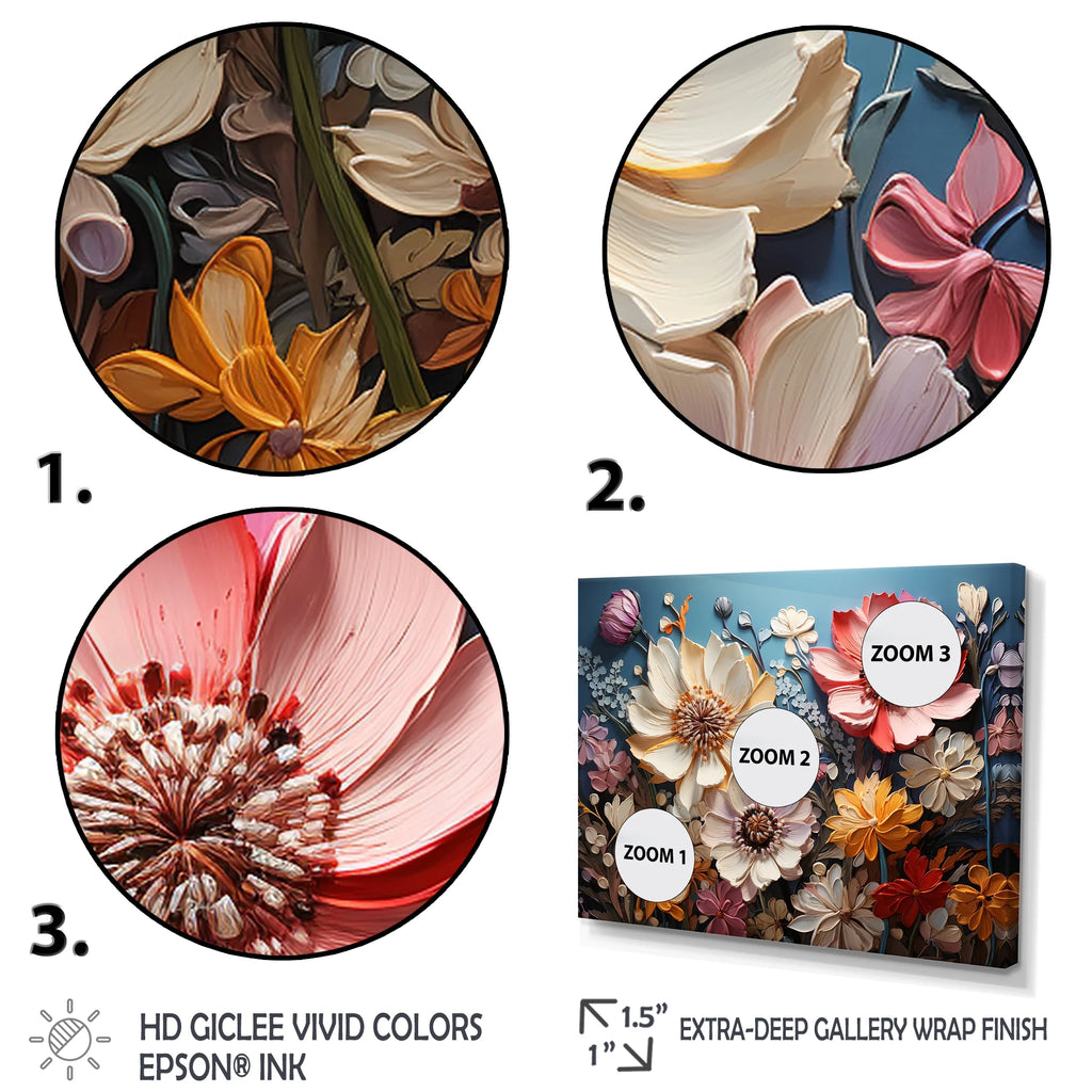 Floral Metal Wall Art Set D7239