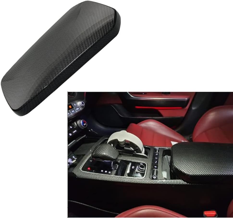 Carbon Fiber Central Console Armrest Panel Cover Trim T165594