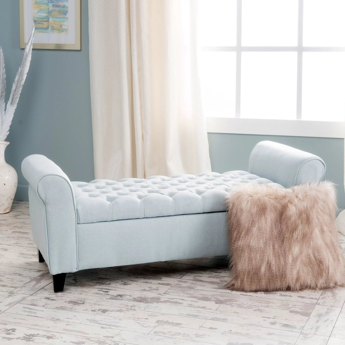 Fabric Indoor Storage Bench N9929