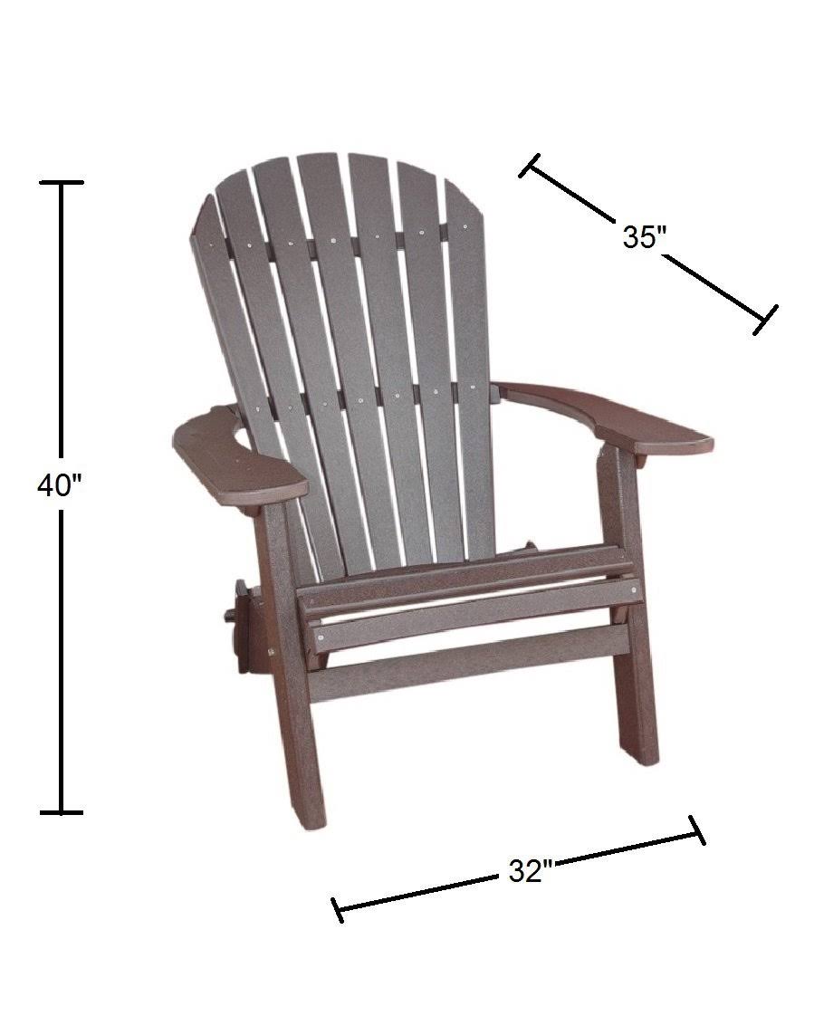 Folding Recycled Poly Adirondack Chair K51894