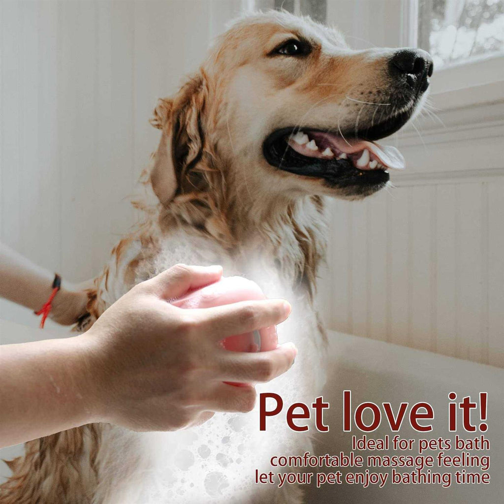 Dog Bath Brush with Shampoo Dispenser U634