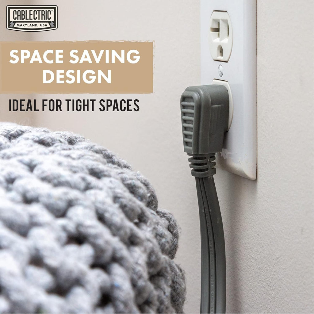 12 Foot Gray 14 Gauge 3 Prong Heavy Duty Appliance Extension Cord, Pack of 2 Z324