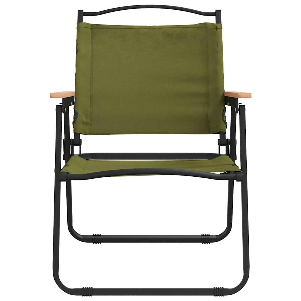 Foldable Camping Chairs 2 Pack Green Oxford Fabric C89708