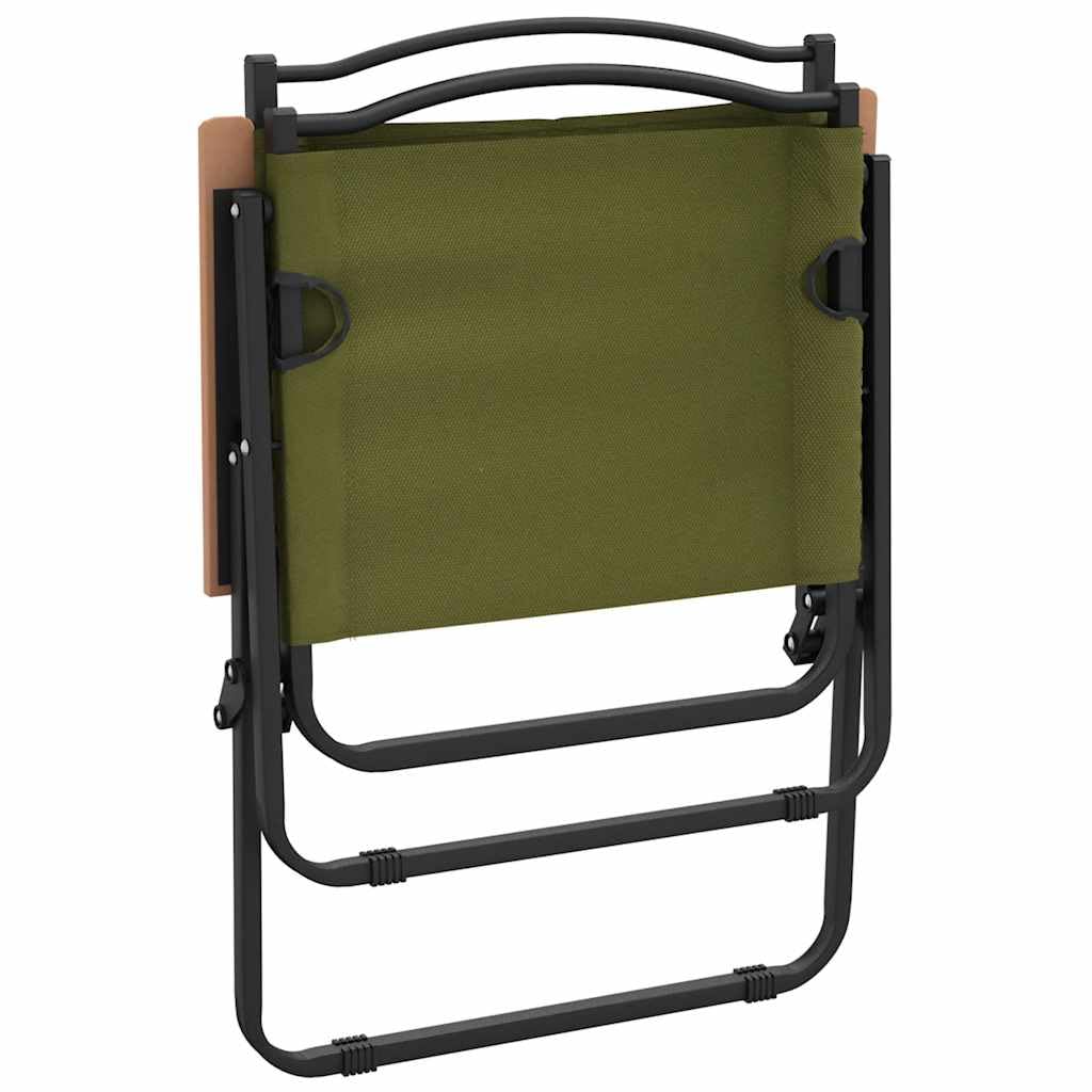 Foldable Camping Chairs 2 Pack Green Oxford Fabric C89708